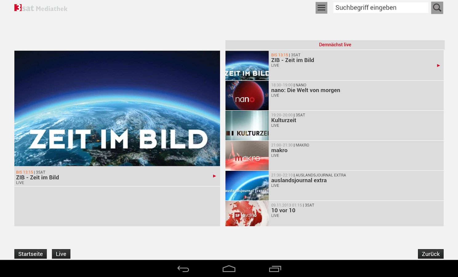 3sat Mediathek AndroidApps auf Google Play