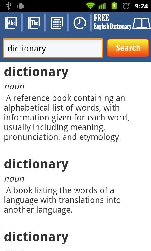 Free English Dictionary - screenshot