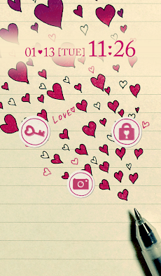 かわいいきせかえ壁紙 ハートで描く恋のおまじない Androidアプリ Applion