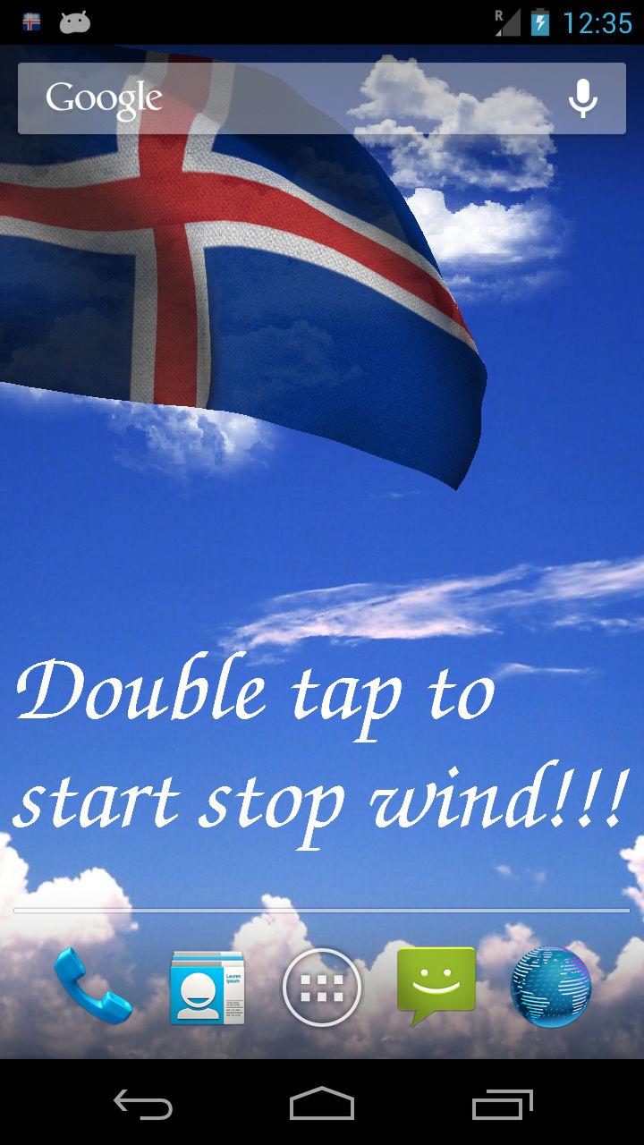 Android application 3D Iceland Flag + screenshort