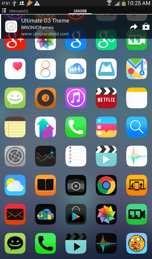 Ultimate iOS8 Launcher Theme - screenshot