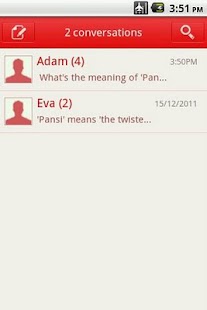 Easy SMS solid Red theme Screenshots 5