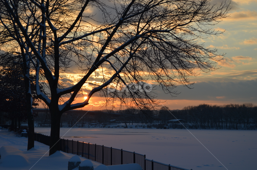 Frozen Hudson by Souvik Roy - Landscapes Waterscapes