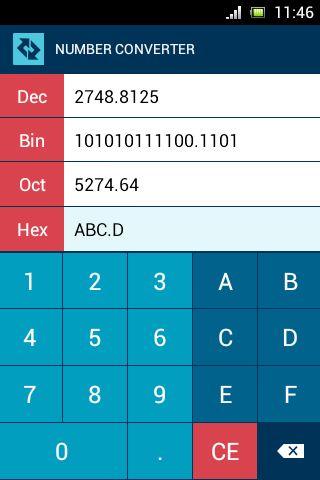 Dec Bin Oct Hex converter