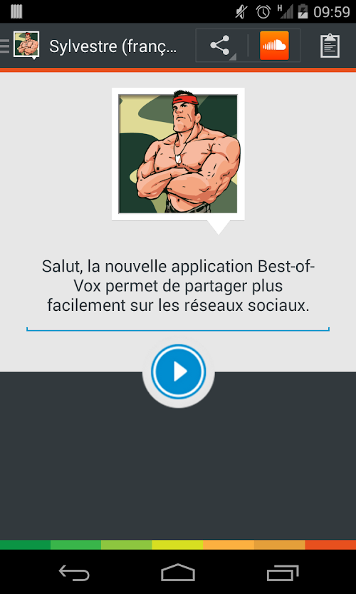 Android application Sylvester voice (French) screenshort