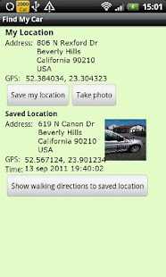 Android application Find my car - Pro screenshot