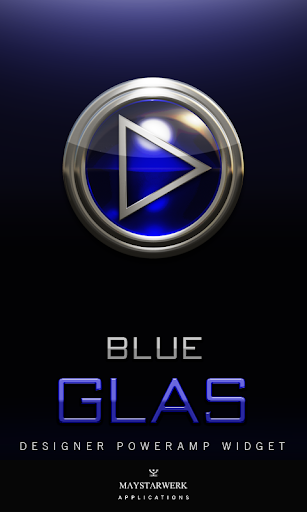 Poweramp Widget Blue Glas