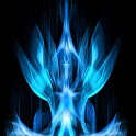 Blue fire logo