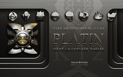 Next Launcher Theme Platin