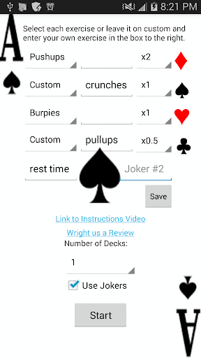 Deck of Cards Workout Premium