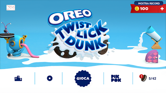 Screenshot dell'applicazione Android OREO: Twist, Lick, Dunk