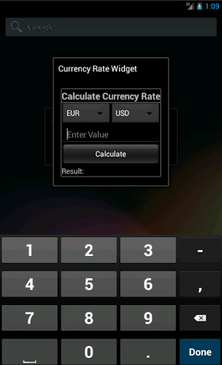 Currency Rate Widget