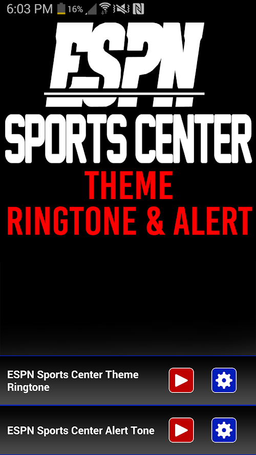 Android application ESPN Sports Center Ringtone screenshort