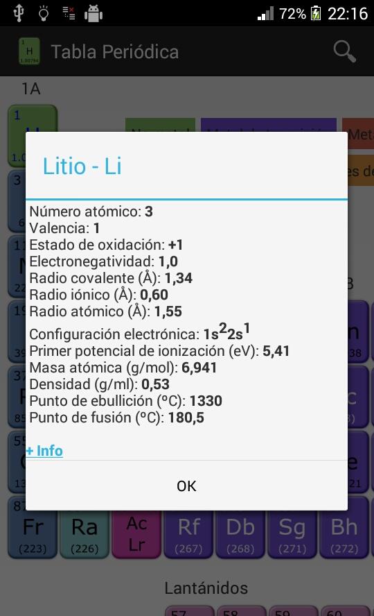   periodická tabuľka – snímka obrazovky 