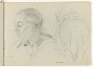 Portret en biddende vrouw