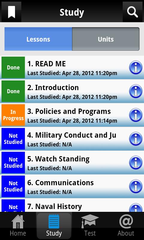 US Navy PMK Pro Study Guide Screen 2