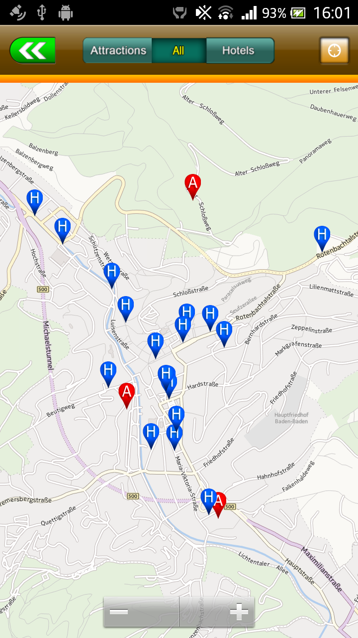 Baden Baden Offline Map Guide Screen 2