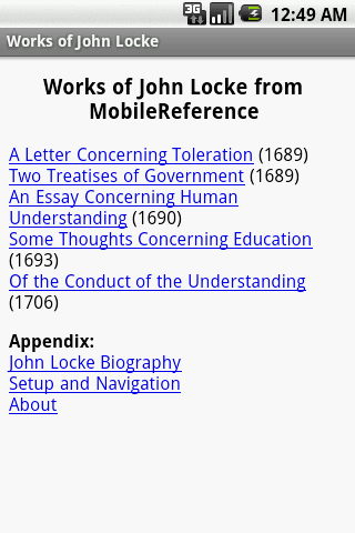 Works of John Locke Screen 1