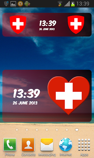 Switzerland Digital Clock