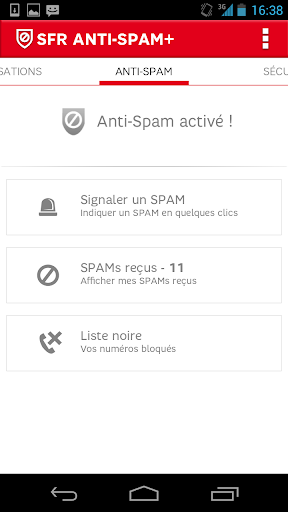 SFR Anti-spam+ SMS et Appels