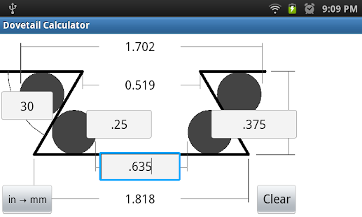 Lastest Dovetail Calculator APK for Android