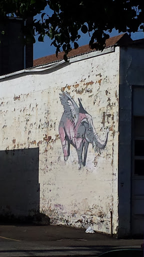 Flying Elephant Mural