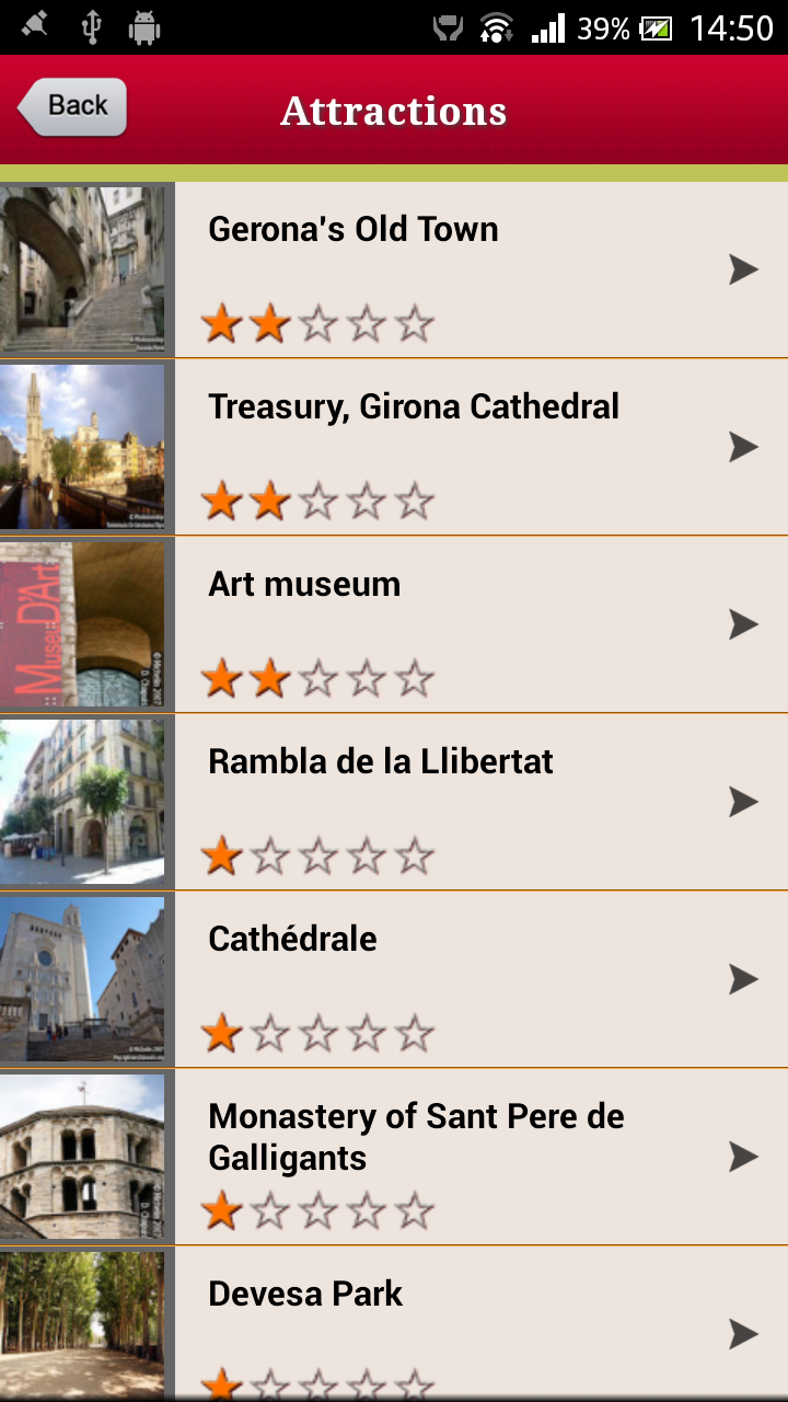 Girona Offline Map Guide Screen 3