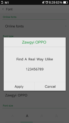 Zawgyi OPPO