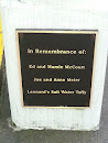 Ed and Mamie McCourt Remembrance Plaque