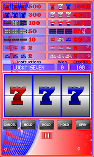 Screenshot dell'applicazione Android Lucky Seven Slot Machine