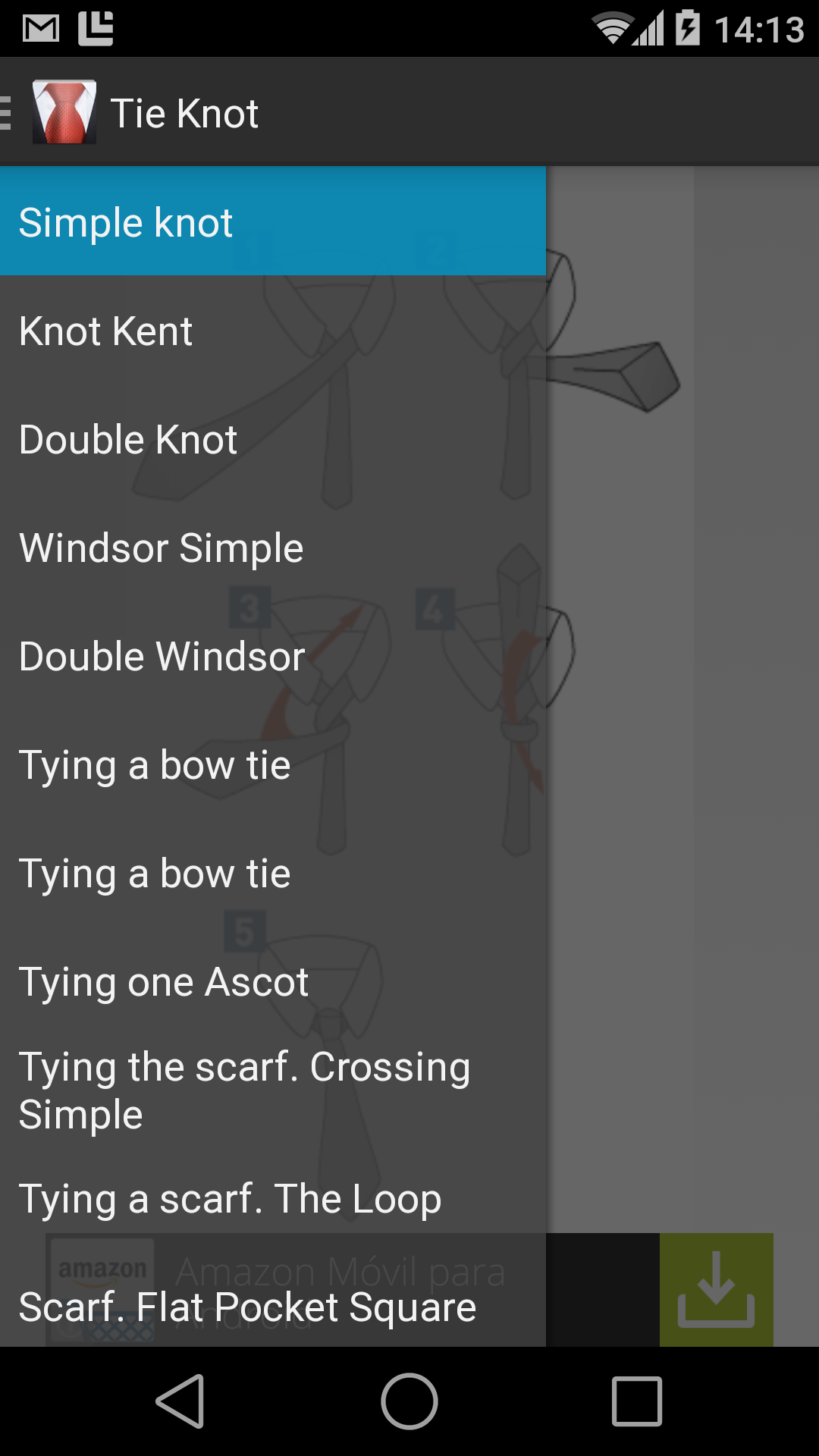 Android application Tie Knot screenshort