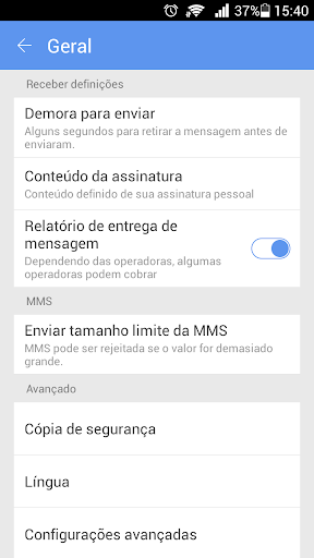 GO SMS Pro Portuguese language