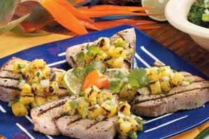Grilled Tuna with Pineapple Salsa