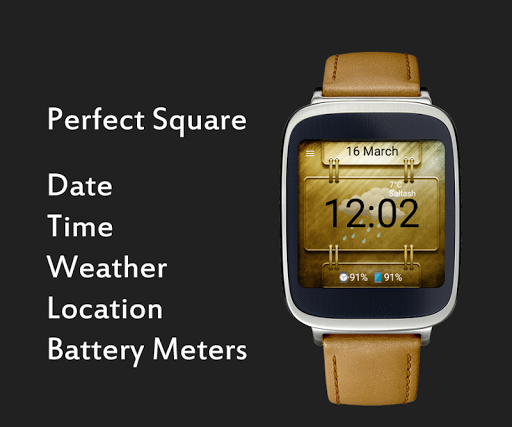 Gold Frame Wear Watch Face