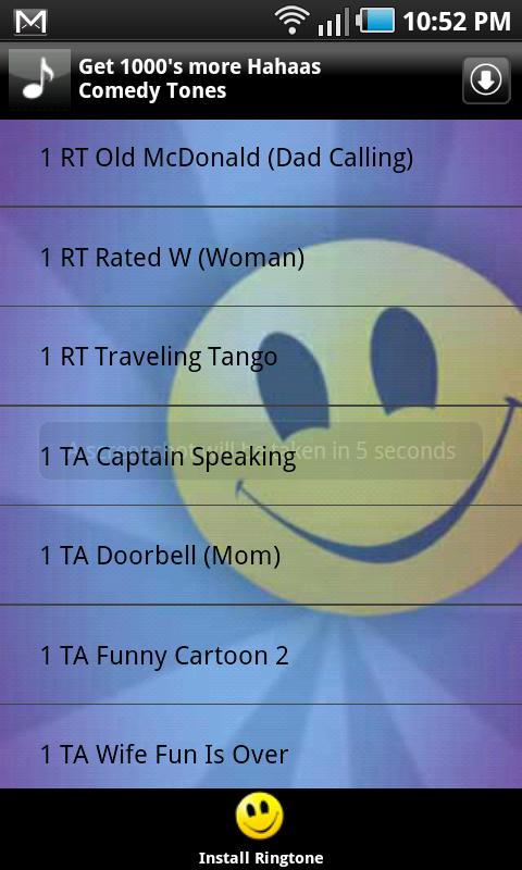 Comedy Text Alerts &amp; Ringtones Screen 3