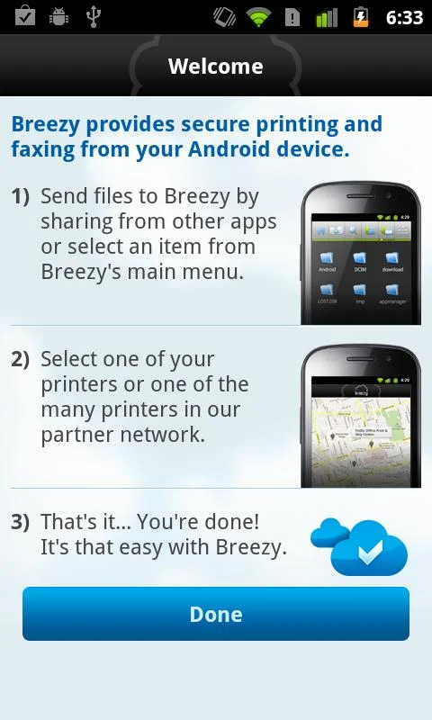 Breezy - Print and Fax - screenshot