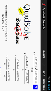 QS Free Quadratic Solver Screenshots 7