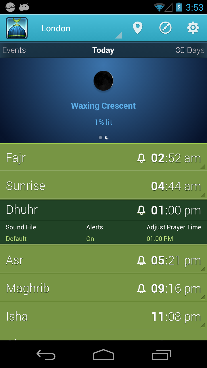 iPray: Prayer Times &amp; Qibla Screen 3