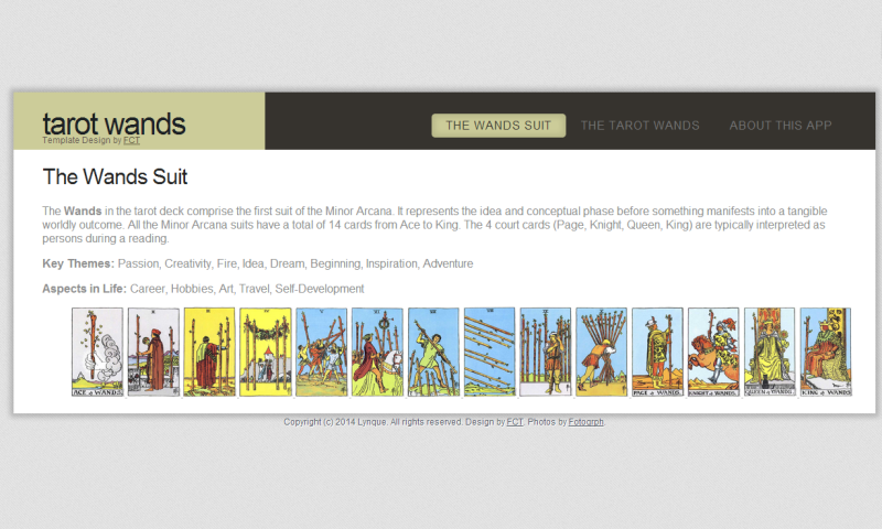 Tarot Wands Screen 3