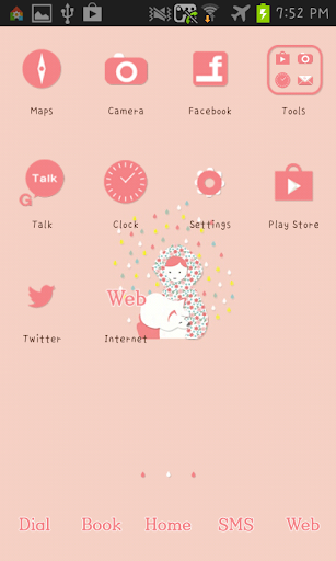 Spring Rain GO launcher theme