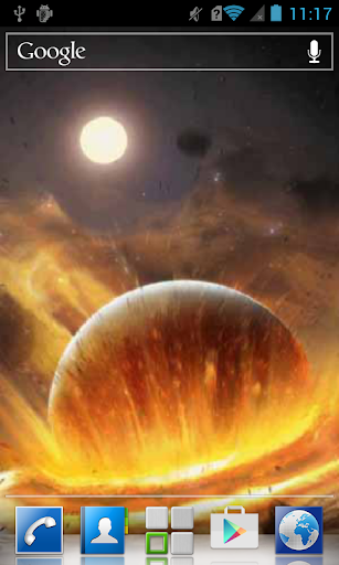 Burst of fiery planet LWP
