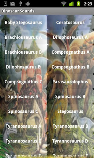 Dinosaur Sounds Android app Screenshot 1