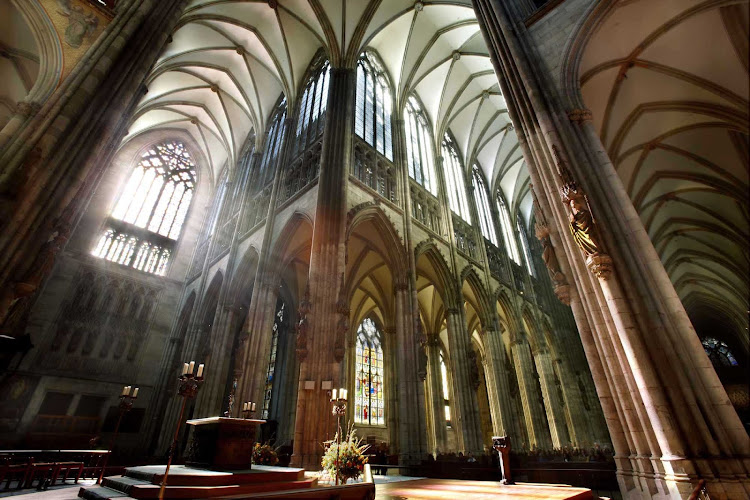 Inside Cologne Cathedral in Germany. 