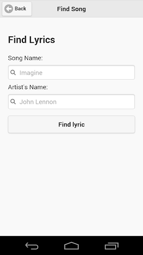 Find Song Lyrics