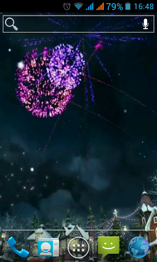 Christmas fireworks Live Wallp
