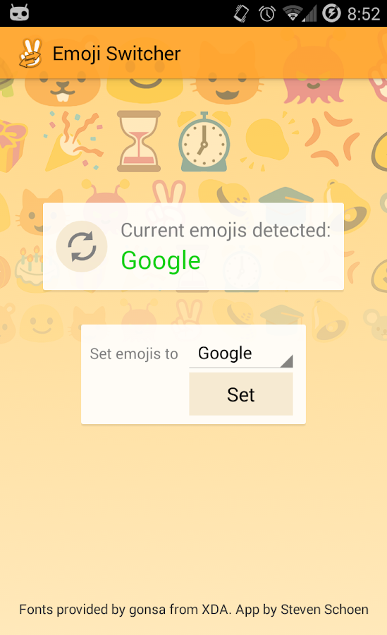Emoji Switcher (root) Screen 3