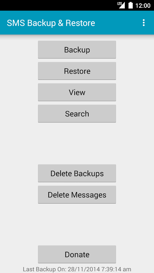 SMS Backup & Restore - posnetek zaslona