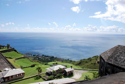 Brimstone Hill Fortress on St. Kitts was built largely from quarried blackened basalt rock from 1690 to 1790.