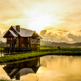 Sunset at a dream house by Jee Cornelius - Buildings & Architecture Homes