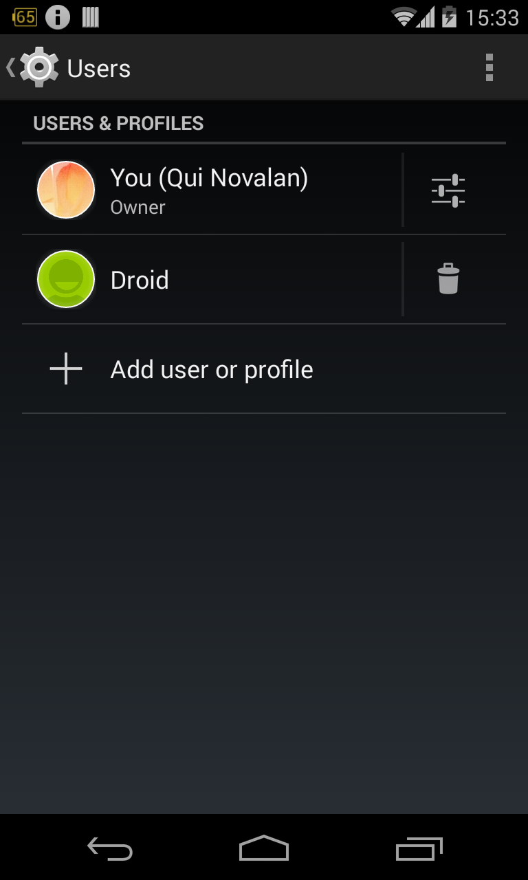 Multiple Users (Xposed mod) Screen 2